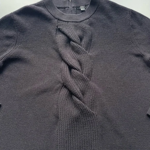 COS Chunky Knit Front Knot Twist Wool Sweater - Picture 9 of 10